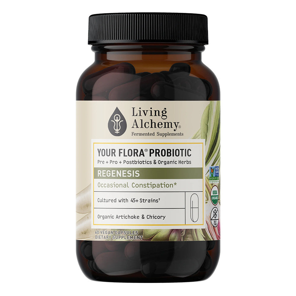 Living Alchemy Your Flora Regenesis Slow Transit Probiotic Capsules, 60 Ea